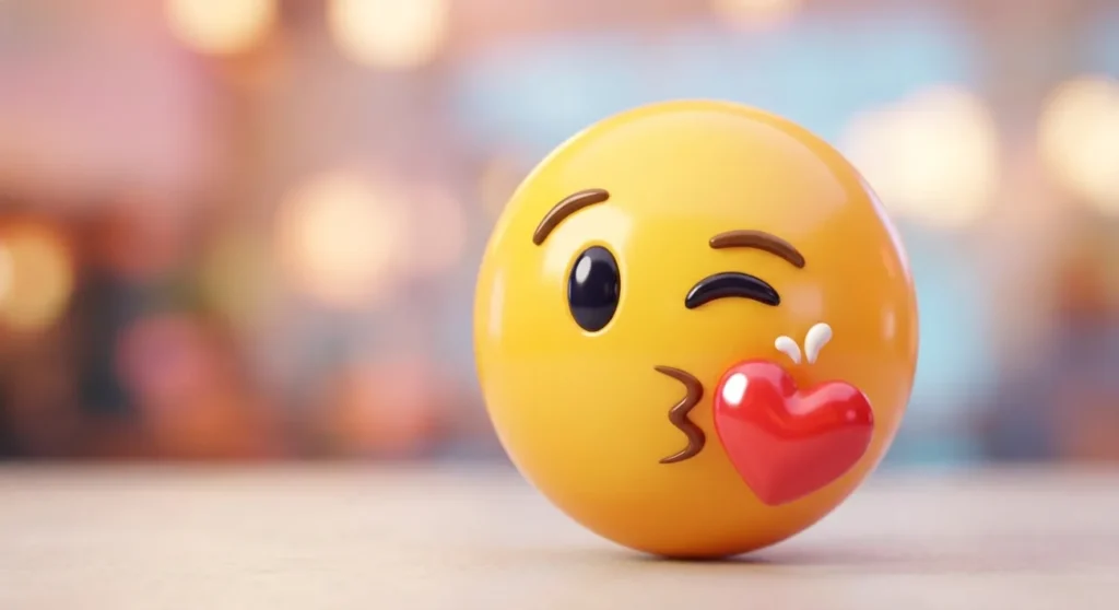 How to use kiss heart emoji the right way