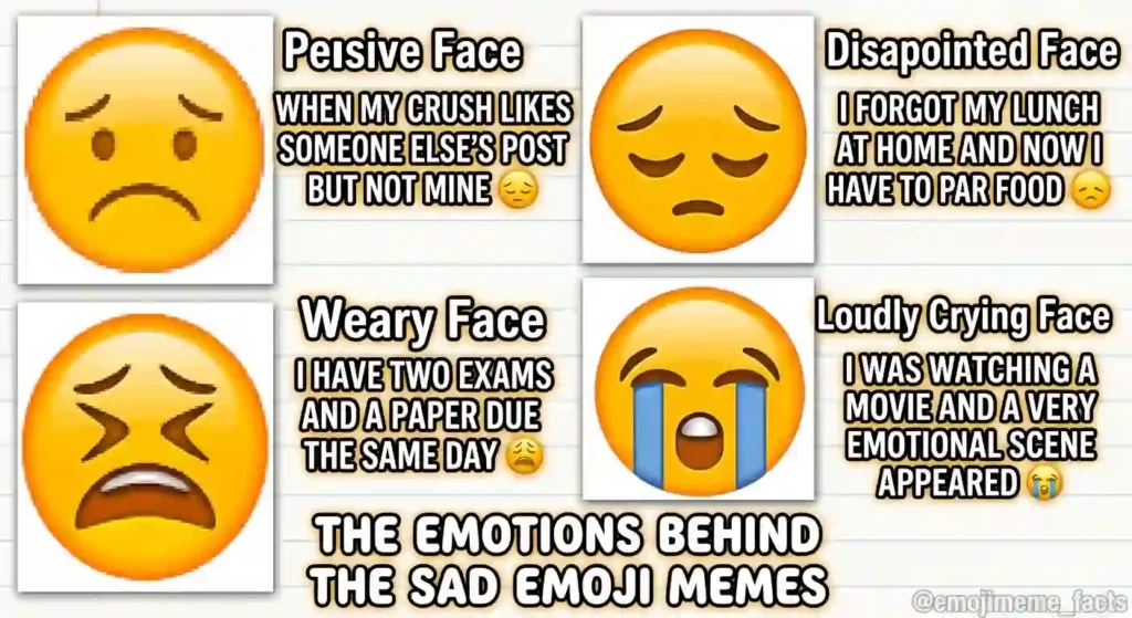 What do meme sad emoji mean?