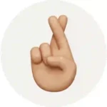 finger cross emoji