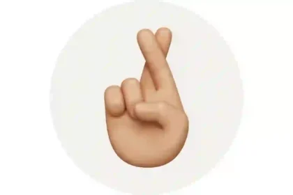 finger cross emoji