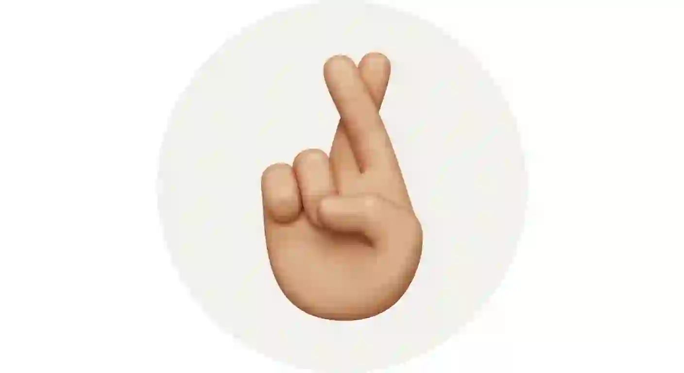 finger cross emoji