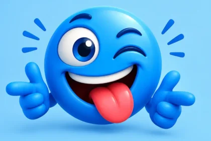 funny blue emoji