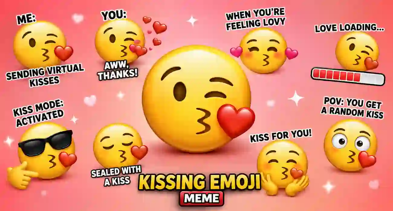 kissing emoji meme