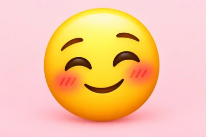 smiling blushing emoji
