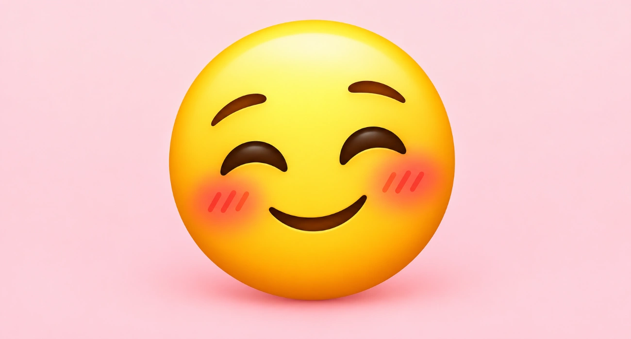 smiling blushing emoji