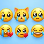 realistic crying emoji