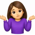 woman shrugging emoji